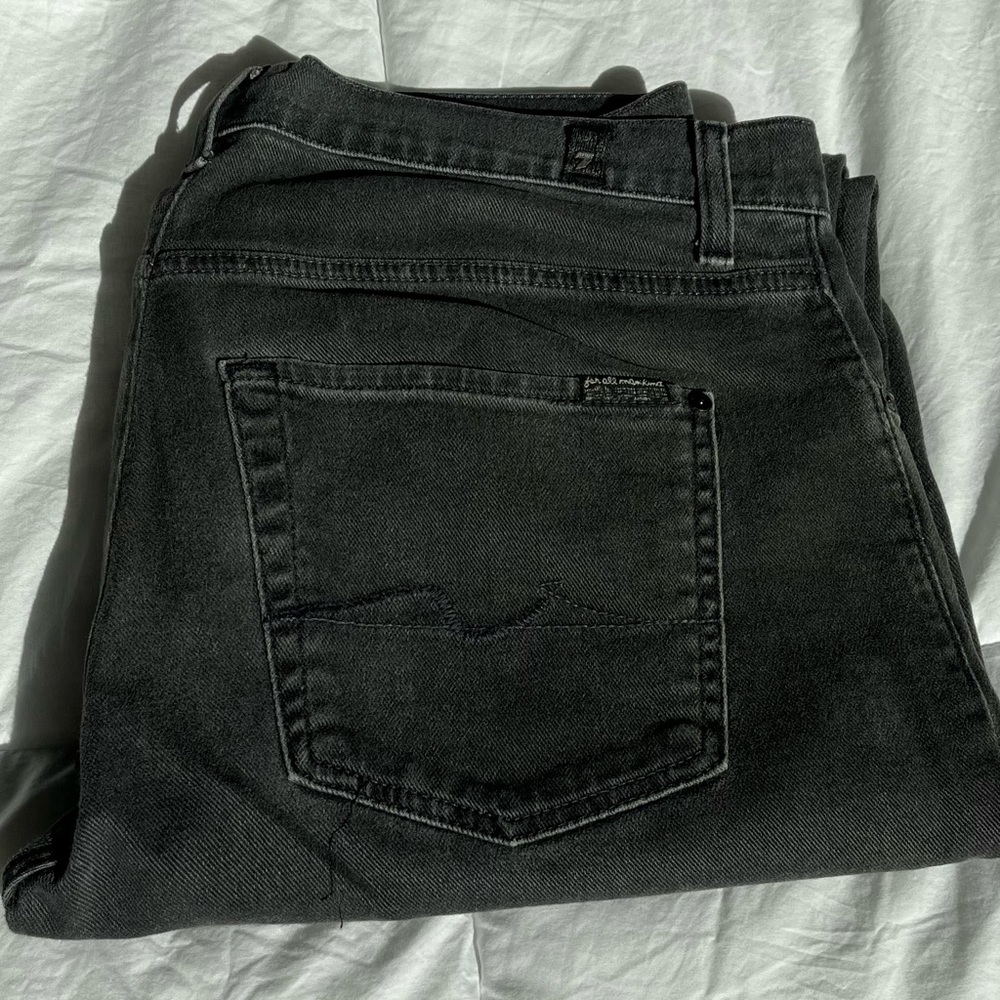Mens 7 for All Mankind Gray Jeans Size 33 waist, 34” inseam.